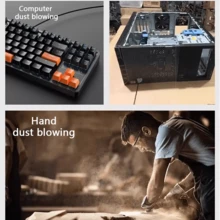 160,000 RPM Turbo Fan High Power Blower Fan, Brushless Motor Variable Speed Duster, Cleaning Tool, Air Duster, Handheld Blower - Grey - View 6