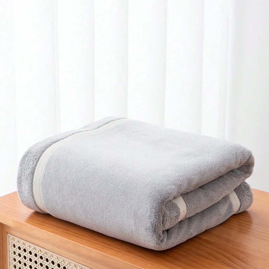 1pc Extra Large Soft & Highly Absorbent Bath Towel, 90*170cm Size Suitable For Shower, Spa, Sauna And Beach, Home Use Back To School For Beauty Salon Home Bathroom