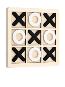 1Pc Board Game Toy Leisure Interactive Game Tic-Tac-Toe Wooden Board - MultiWarna - View 6