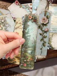 30pcs Vintage Landscape Bookmarks, Exquisite And Eye-Catching, Suitable For Reading, Books, Diaries, Etc. Can Be Used As Decorative Markers, Personalized Creative Cards, Paper Bookmarks, School Supplies, Essential For Back To School Season - Multicolor - View 3