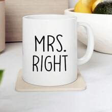 Mrs.Right And Mrs. Always Right Matching Mug, Hers And Hers Valentines Day Gifts, Lesbian Couple Marriage Engagement Mugs - Mrs.Right - View 4