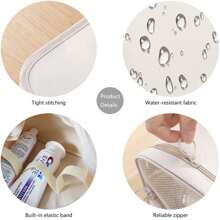 1 pieza Bolsa de tocador colgante para viajes de mujer, bolsa resistente al agua para cosméticos y organizador de accesorios de tocador para viajar - Multicolor - Ver 6