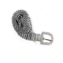 1 pièce Ceinture de taille avec cristaux pour femme, ceinture polyvalente entièrement cloutée de strass, convient aux robes, jeans, Noël, fête sur la plage, Halloween, ceinture de taille style chaîne Y2K, convient aux jeans, robes, pantalons, argent, mariage, printemps/été/automne/hiver