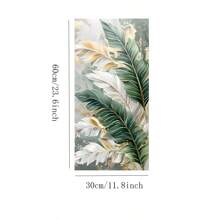 1 幅现代香蕉叶植物帆布画，北欧风格热带植树绿色香蕉叶装饰海报，客厅、卧室、厨房、办公室、咖啡厅墙壁艺术，无框架 - 黑色 - 查看 8