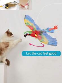 1 Stück automatisch rotierendes Papagei Dekor interaktives Katzen Spielzeug