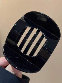 1 件几何图案休闲优雅 ABS 塑料发爪夹，超大简约发髻配饰，豹纹女士款，适合所有季节日常佩戴 - 彩色 - 查看 6