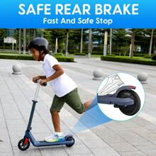 COBIZI Kids Electric Scooter Adjustable Height & Speed 150W Kids Electric Scooter For Ages 6-14 Max 10 MPH And 7 Mpg 80 Minutes Ride Time Colorful Rainbow Lights Foldable Scooter For Boys Girls E-Scooter - Blue - View 4