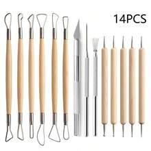 14pcs Ceramic Art Tools Set, Including Clay Sculpting Needle, Detailing Needle, Dotting Pen, Flat Wire, Art Knife - Clay Tools - View 8