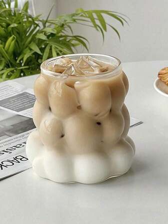 1pc 350ml Grape Shaped High Borosilicate Glass Latte Coffee Milk Cup, Glass Mug