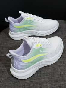 Scarpe sportive leggere da donna 2025, sneaker da running in maglia, colore viola