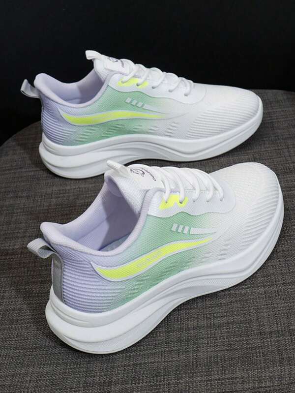 Scarpe sportive leggere da donna 2025, sneaker da running in maglia, colore viola