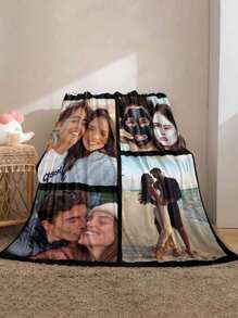 1pc Customized Mother's Day Blanket, Personalized Mother's Day Blanket, Mother's Day Gift, Father's Day Gift, Mother's Day Tradition Gift, Decorative, Fashion, Casual, Personalized, Unique, Customized, Gift To Make Mom Happy. Family Gift Selection. - Multicolor - View 4