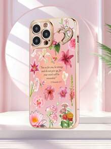 1 st roze TPU galvaniseren Jezus houdt van jou patroon anti-val telefoonhoesje en 1 st roze galvaniseren strass hart telefoonhoesje compatibel met iPhone/bijpassende telefoonhoes/telefoonhoesje met koord/polsband telefoonhoesje/grappig telefoonhoesje/Android telefoonhoesje/telefoonhoesje/telefoonhoesje/OPPO telefoonhoesje/compatibel met iPhone 16 Pro Max