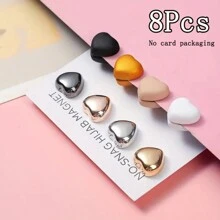 1 Pair/4 Pairs/8 Pairs Magnetic Heart-Shaped Scarf Clips, Versatile Magnetic Scarf Pins For Women, Colorful Heart-Shaped Magnets, Scarf Accessories, Suitable For Daily Wear Magnetic Scarf Pins - Multicolor - View 18
