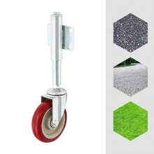 Red Spring-Loaded Gate Casters, Spring Gate Casters Up To 200kg Load Spring-Loaded Gate Casters, - Red and Silver - View 10