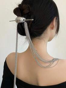 女士优雅金属新月形发夹，适合日常和派对佩戴，四季皆宜，可作发髻、发髻器、发饰、发型发夹，也是学校、大学、发饰、头部饰品和女士发饰的理想之选。