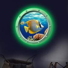 1PC Creative Removable Glow-In-The-Dark Dolphin Wall Sticker 3D Underwater Fish Wall Mural Peel And Stick Home Art Decoration Room Bedroom Bathroom Refrigerator Surface Decor Gifts Birthday Graduation Room Decor Home Decor Wall Decor Bathroom Decor Bedroom Decor Room Decoration Stuff Living Room Decor House Decor Home Decor Living Room Wall Paper Stickers Personalised Stickers - Green - View 7