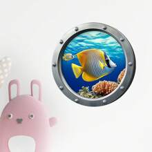 1PC Creative Removable Glow-In-The-Dark Dolphin Wall Sticker 3D Underwater Fish Wall Mural Peel And Stick Home Art Decoration Room Bedroom Bathroom Refrigerator Surface Decor Gifts Birthday Graduation Room Decor Home Decor Wall Decor Bathroom Decor Bedroom Decor Room Decoration Stuff Living Room Decor House Decor Home Decor Living Room Wall Paper Stickers Personalised Stickers - Green - View 8