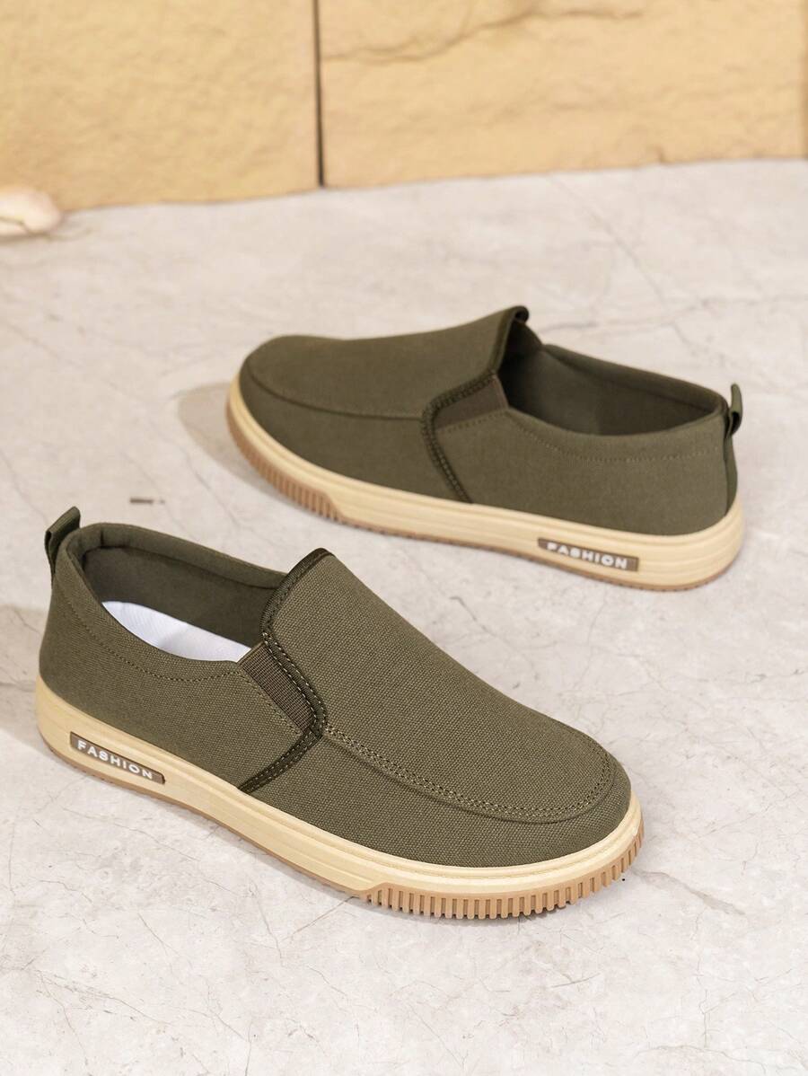 Men's Fashion Canvas Slip-On Casual Breathable Walking Shoes