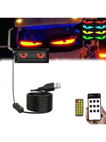 (1 PACK )Windshield Eyes Animated LED For Truck, Devil's Eye LED Soft Screen, Colorful Eye Lamp Soft Screen For Truck Windows, Blumi Light Devil Eyes Light For Cars, Semi Truck Windshield LED Eyes(Four Sizes) - 4*13.7in - View 9