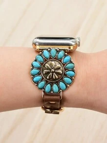 1 dây đeo đồng hồ bằng da màu xanh ngọc cổ điển, kết hợp kim loại, tương thích với Apple Watch Ultra 2 SE 10 9 8 7 6 5 4 3 2 1 Series, Kích thước dây: 38mm 40mm 41mm 42mm 44mm 45mm 46mm 49mm - Phong cách 2 - Xem 4