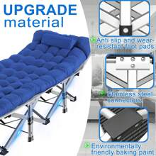 Folding Bed Cot With Pillow, 2 Sided Mattress Heavy Duty Folding Sleeping Cot Guest Bed, Folding Camping Cots For Traveling Camp Office Outdoor And Beach