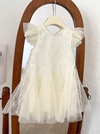 女孩无袖纯色公主裙，韩版漂亮可爱蛋糕裙，生日派对连衣裙