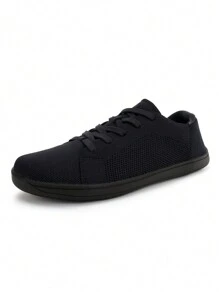 1 Pair Knit Upper Unisex Wide Toe Athletic Shoes, Road Running Shoes, Walking Shoes, Camping Shoes, Breathable Knit Fabric, Wide Toe Trail Running Shoes, Comfortable Lightweight Gym Non-Slip Low-Top Lace-Up Minimalist Barefoot Trainers