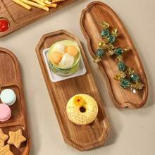 1 件相思木餐盘，矩形天然木质奶酪板，适合美食派对的开胃菜托盘