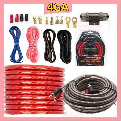 2300W 4 Gauge Car Audio Cable Kit Amplifier Install Amp RCA Subwoofer Sub Wiring
