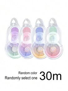 Set de 3 cintas correctoras transparentes de degradado, 90 metros en total, con diseño de corazones lindos para chicas, muy atractivas, de gran capacidad y de aplicación suave, ideales para uso estudiantil (30 metros por cinta)