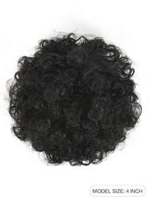 1pc Afro Puff Drawstring Ponytail Extension For Children/Women Short Small Synthetic Afro Puff Ponytail Clip On Kinky Drawstring Curly Ponytail Bun Essential For Daily Wear/Halloween/Christmas/Parties - 彩色 - 查看 4