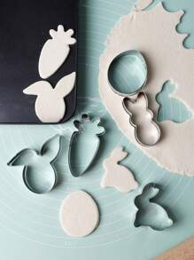 5pcs Stainless Steel Cookie Cutter Set - Animal & Nature Themed Shapes, Suitable For Baking, Including Egg, Carrot, Rabbit, Fit For Holiday Party, Animal Themed, Easter Cookie Cutters, Stainless Steel, 1.7cm Height - Multicolor - View 9