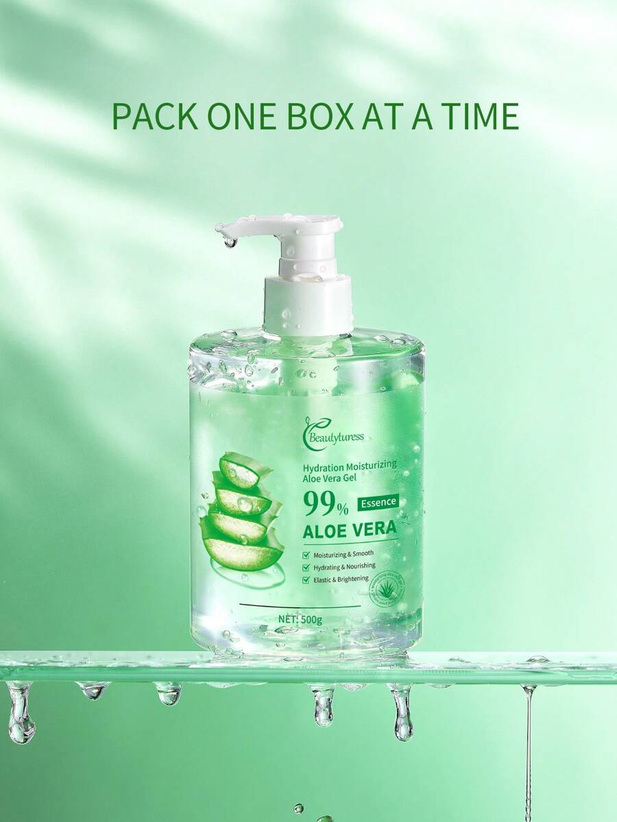 500克芦荟凝胶，晒后修复霜，深层保湿舒缓，提亮肤色，轻盈不油腻，快速吸收，强效保湿霜，适用于面部和身体。 - 綠色 - 查看 1