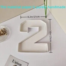 1pc 0-9 Number Design Photo Prop Tray, Not For Direct Food Contact, DIY Cooked Food Number Plate, Decorative Party Cardboard Number Box, Suitable For Elderly Birthday Fruit Cookies Dessert Plate, Cake Display Stand, Graduation Ceremony, 1st Birthday, Family Gathering, Bridal Shower, Atmosphere Decoration, Handmade
