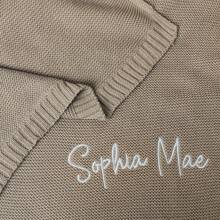1 pieza Manta de punto personalizada con texto bordado, manta de tela de punto suave y transpirable con nombre personalizado para regalo de aniversario, cumpleaños y baby shower - 80*100cm - Ver 5