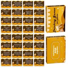 1 Pack Of 50pcs Multilingual Drinking Game Cards For Team Building, Adult Party, Romantic Date, Intimate Relationship Fun Game Cards - Orange - View 1