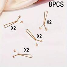 8pcs/16pcs/24pcs Invisible U-Shaped Waist Cincher Clips, Pants Waist Shortener Clips, No Sewing Required For Adjusting Waist/Hem/Cuff Length, Suitable For Clothing, Scarves, Curtains And Daily Use - Multicolor - View 24