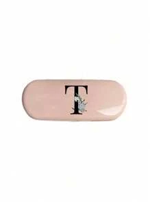 1pc Creamy/Monet-Style Solid Color Glasses Case, New And Simple Design, Convenient And Portable With Waterproof And Dustproof Function
