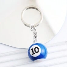 1pc Unisex Billiard Ball Keychain Pendant, Bag & Car Keyring, Perfect Gift - Multicolor - View 19