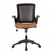 Techni Mobili Mid-Back Mesh Task Office Chair With Height Adjustable Arms, Brown - Multicolor - View 6