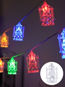 1 件 LED 穆斯林链灯、宫灯油仙女灯、穆斯林开斋节 RAMADAM 装饰礼物、伊斯兰开斋节 RAMADAM、户外派对装饰酒吧节日氛围灯 - 彩色 - 查看 12