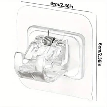 2/4/8pcss, Curtain Rod Hook, Telescopic Rod, Fixed Clamp, Holder, And Non Perforated Household Shower Curtain Towel Rod Bracket Holder - Multicolor - View 3