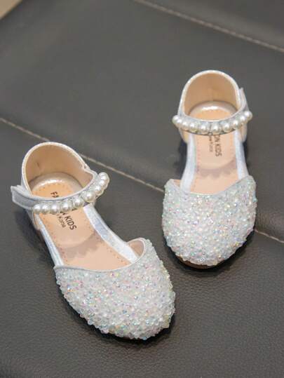 1 Pair Pink Girl Baby Flat Shoes, Princess Shoes For Toddler, Spring & Autumn