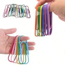 10 piezas de clips de papel gigantes de colores, 30 piezas de clips de papel pequeños, alfileres metálicos creativos de gran tamaño - Multicolor - Ver 1