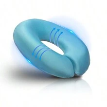 Beauty Salon Massage Bed Pillow, Face Down Memory Foam Pillow For Face Massage, With Cutout Design For Comfortable Breathing - Blue - View 8