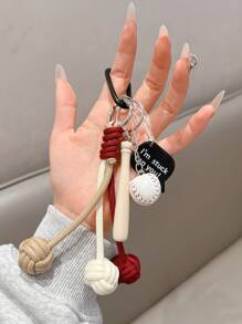 1pc "I'm Stuck On You" Sports Themed Keychain With Colorful Ball And Racket Charms - Metal, Ideal For Sports Enthusiasts, Perfect For Bag Decoration And Car Keys - Unique Valentine's Day Gift - Multicolor - View 14