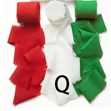 3pcs Chiffon Ribbon Set, For Party Invitation, Polyester Fabric Strips (No Feathers) - Gift Wrapping And Craft Decorative Bows - Multicolor - View 22