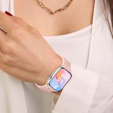 PAKRYS 闪亮花朵图案运动表带兼容 38 毫米 40 毫米 41 毫米 42 毫米 44 毫米 45 毫米 49 毫米，柔软硅胶防水表带兼容 Apple Watch Series Ultra 9 8 7 6 5 4 3 2 1 SE