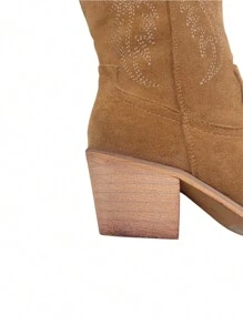 Women Mid-Calf Boots - 駝色 - 查看 4